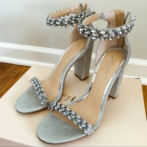 Badgley Mischka Mayra Embellished Ankle Strap Heel